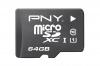 PNY Carte MicroSDXC High Perform. Classe 10 + adapt. SD-64Go