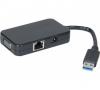 ADAPTATEUR USB 3.0 VGA + RJ45 GIGABIT + HUB 2 PORTS