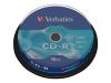 VERBATIM CD-R/700MB 80MIN 52XSPD SPLINDLE 10PK