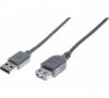 RALLONGE ECO USB 2.0 A / A GRISE - 1,8 M