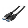RALLONGE USB 3.0 A / A NOIRE 1,8 M