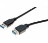 RALLONGE USB 3.0 TYPA AM/AF NOIRE 5 METRES