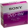 PACK DE 5 DVD-RW SONY 4.7GB 4X
