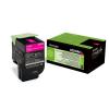 Toner origine haute capacite pour Lexmark CX410e/de/dte et CX510de/dhe/dthe - magenta 3.000 pages