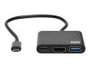 PORTDESIGNS MINI STATION D'ACCUEIL TYPE C HDMI +USB3+USB-C, PC ET MAC PLUG AND PLAY, LONG CABLE
