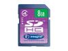 CARTE MEMOIRE FLASH 8GO SDHC INTEGRAL CLASS 4 RCP 0.56 +DEEE 0.01 EURO INCLUS