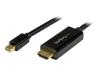 CABLE STARTECH MINI DISPLAYPORT VERS HDMI MALE/MALE - 4K - 2M - NOIR