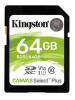 CARTE MEMOIRE KINGSTON 64GO CANVAS SELECT PLUS CLASS 10 SDXC UHS-I