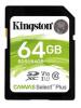 CARTE MEMOIRE KINGSTON 64GO CANVAS SELECT PLUS CLASS 10 SDXC UHS-I