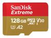 SANDISK EXTREME CARTE MEMOIRE FLASH ADAPTATEUR MICROSDXC VERS SD INCLUS 128GO A2/VIDEO CLASS V30/UHS- I U3 MICROSDXC UHS-I