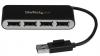Hub USB 2.0 portable � 4 ports avec c�ble int�gr�