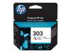 CARTOUCHE JET D'ENCRE 3 COULEURS HP 303 4ML ENVY PHOTO 6230.7130.7830 ORIGINE RCP 0.00 +DEEE 0.01 EURO INCLUS