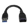 CABLE D'EXTENSION USB 3.0 15CM RALLONGE USB A VERS A M/F NOIR STARTECH