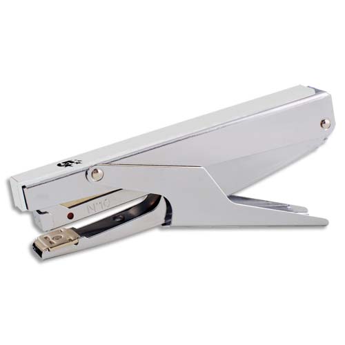 Agrafeuse Manuelle 5 Étoiles - Capacité 15 Feuilles, Agrafes 8/4, Couleur Blanc